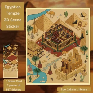 BubblyCuddle 3D Scene Art 4.0 Series: 3D Miniature Sticker Scenes | Stress Relief & Scene Setting Decals